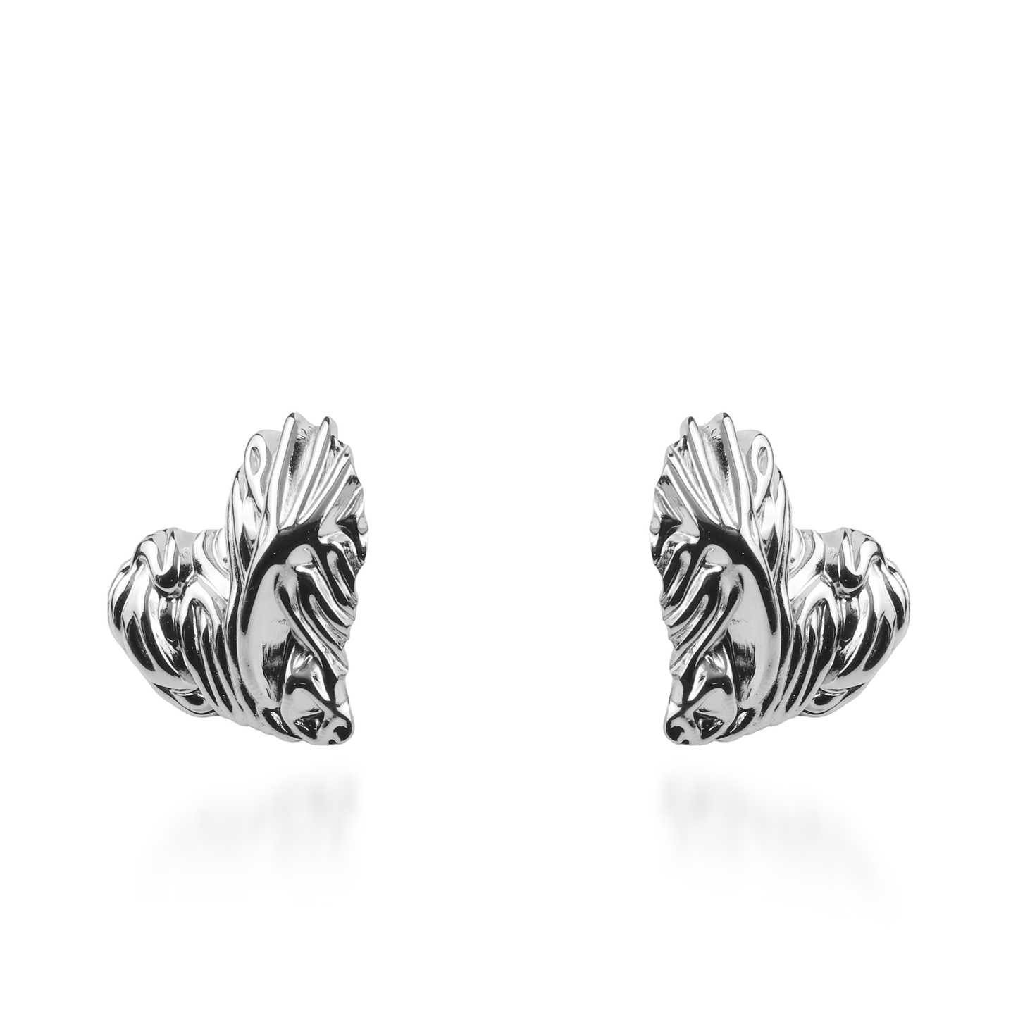 Σκουλαρίκια καρφωτά καρδιές Mar and Mar Kalanthe από ανοξείδωτο ατσάλι