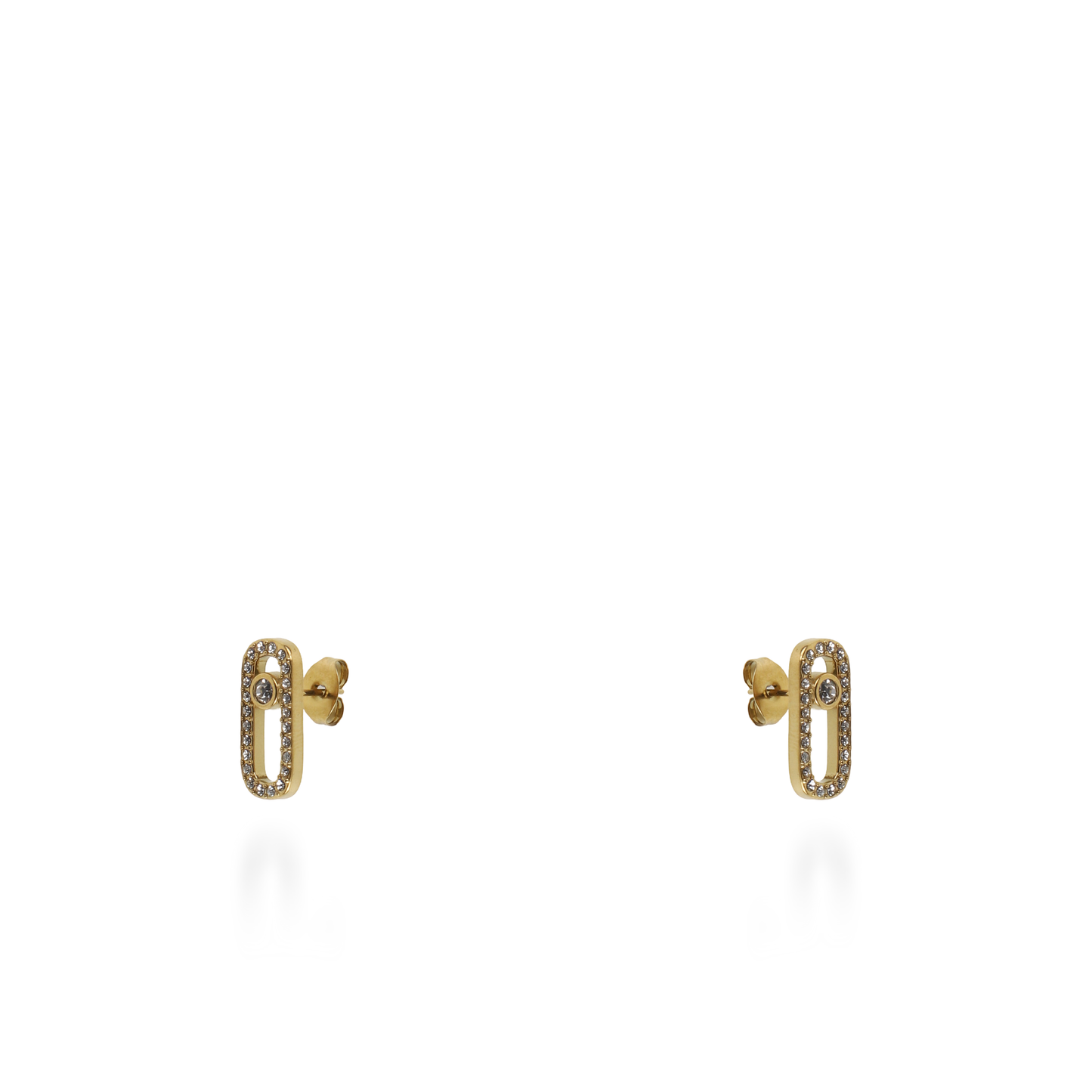 Σκουλαρίκια καρφωτά με ζιργκόν Mar and Mar Palvia από ανοξείδωτο ατσάλι