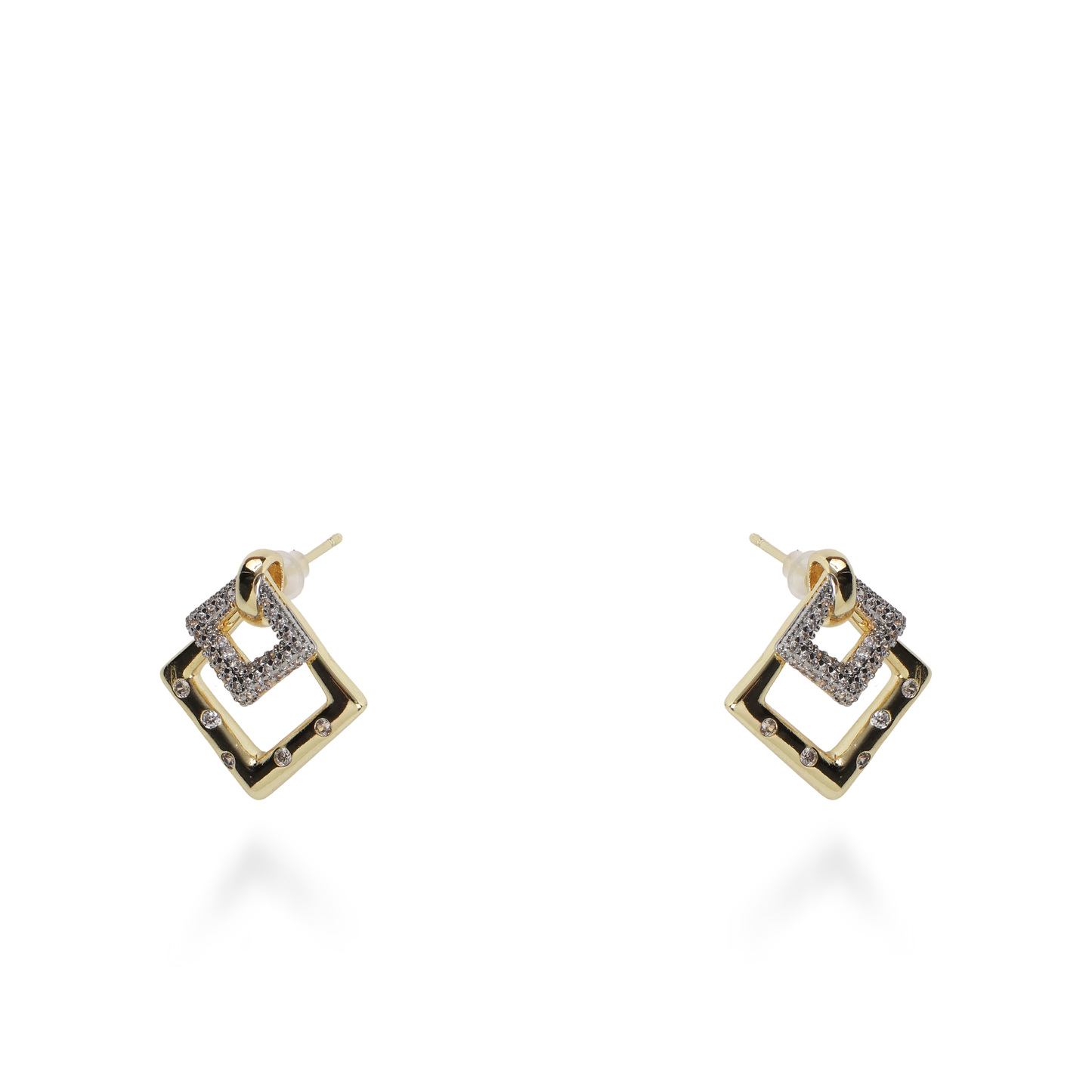 Σκουλαρίκια κρεμαστά με ζιργκόν Mar and Mar Estia