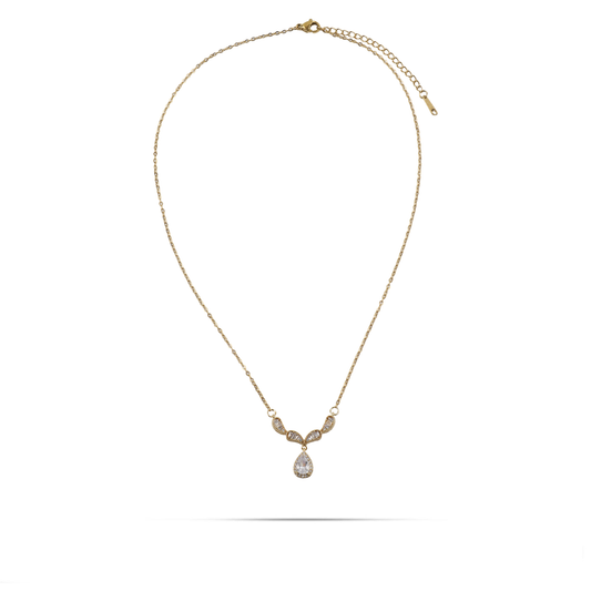 Κολιέ με πέτρες ζιργκόν Mar and Mar Lyrsia από ανοξείδωτο ατσάλι