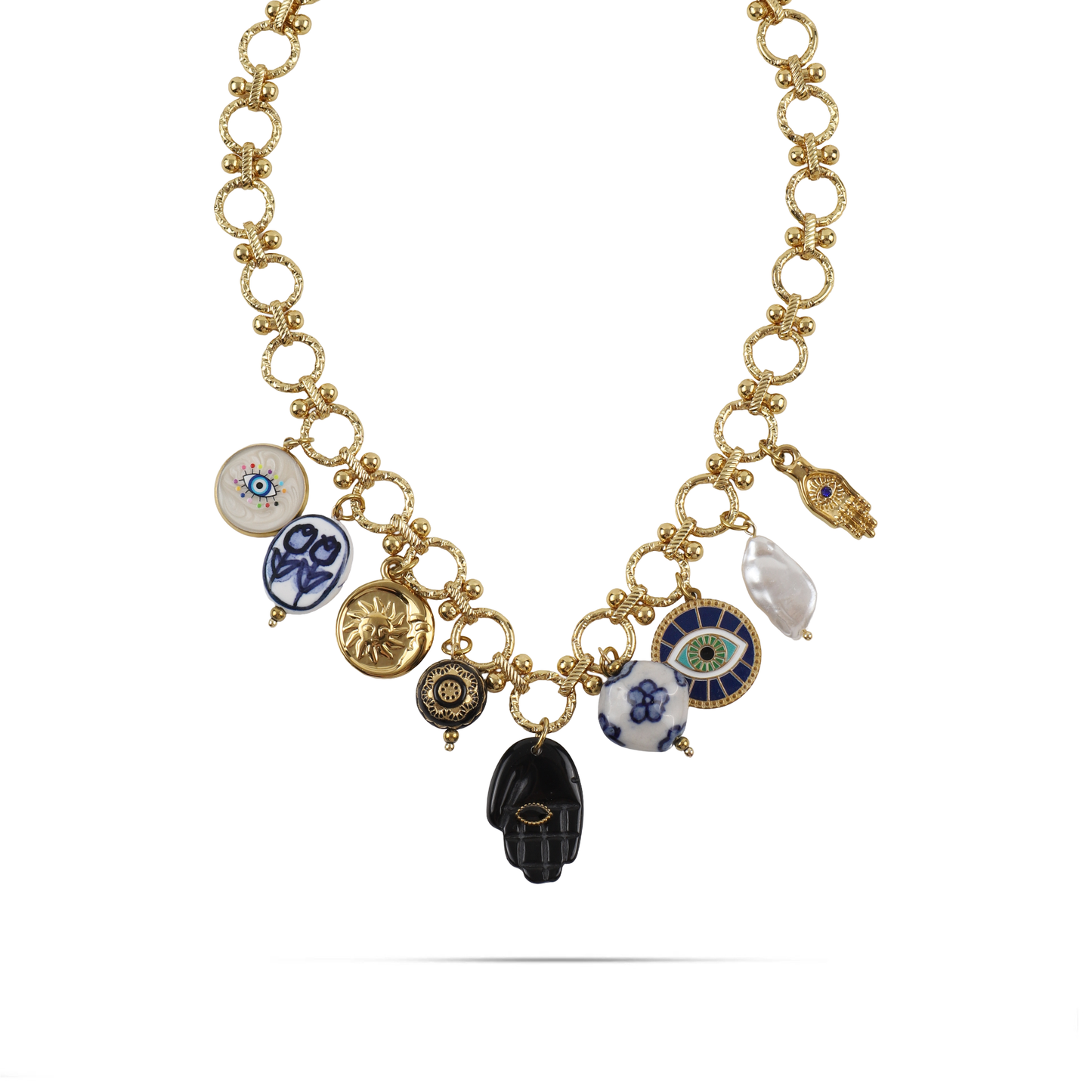 Κολιέ με charms και αλυσίδα Mar and Mar Amuletos