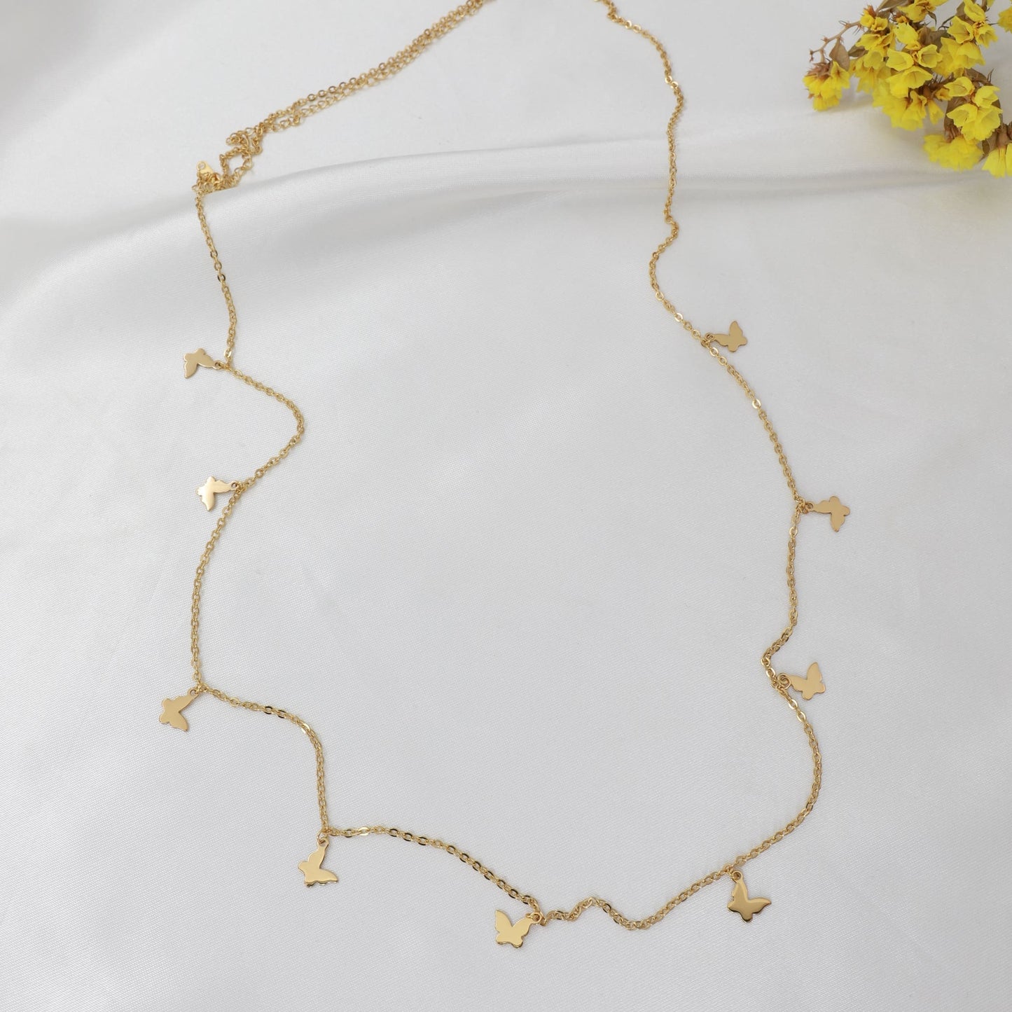 Aλυσίδα κοιλιάς/μέσης με πεταλούδες Mar and Mar Adelaide Belly Chain από ανοξείδωτο ατσάλι