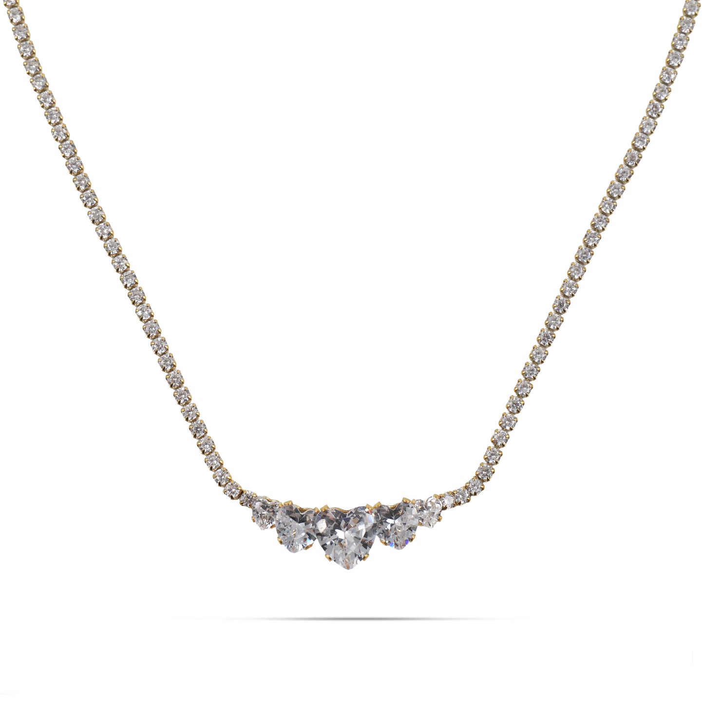 Κολιέ με πέτρες ζιργκόν Mar and Mar Amally από ανοξείδωτο ατσάλι