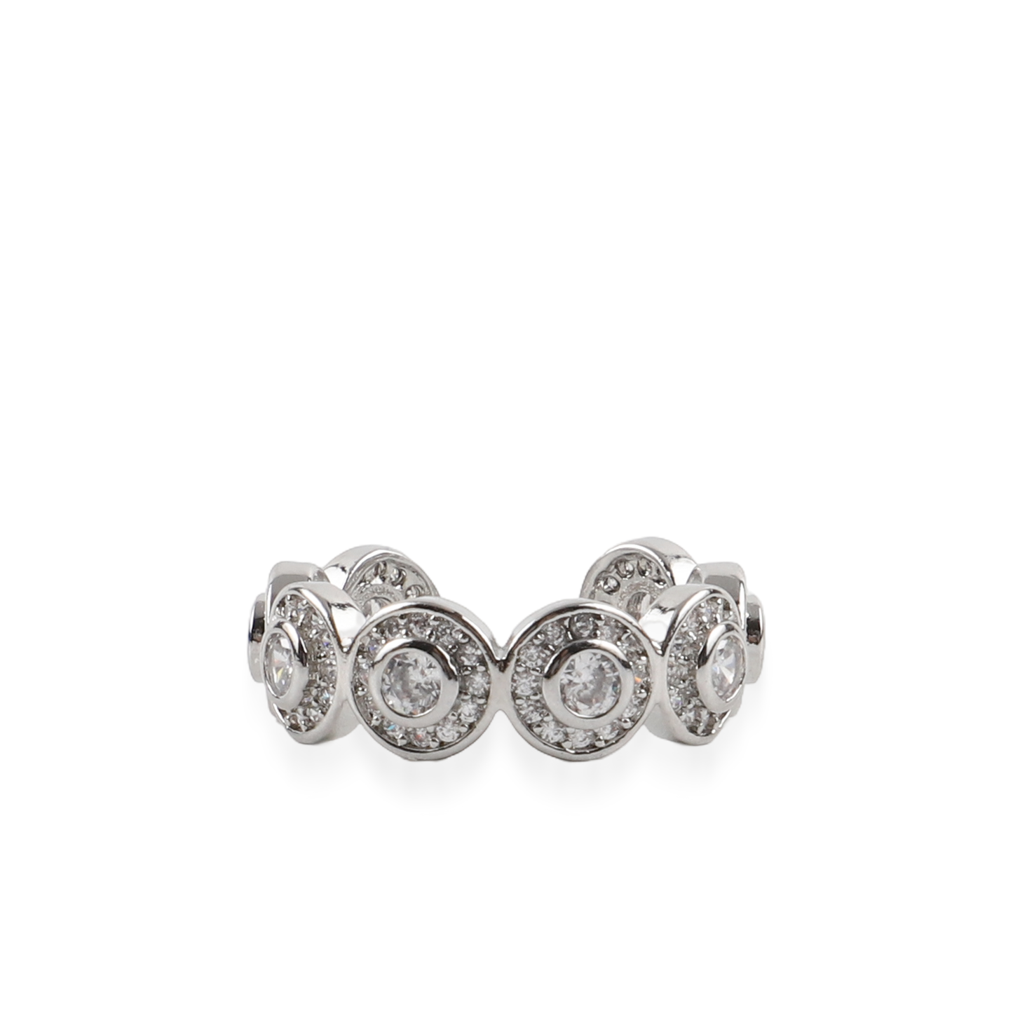 Γυναικείο δαχτυλίδι με πέτρες ζιργκόν Fandy (Silver)