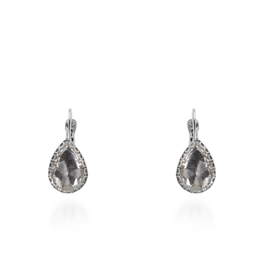Σκουλαρίκια κρεμαστά με ζιργκόν Mar and Mar Lymra (Silver)