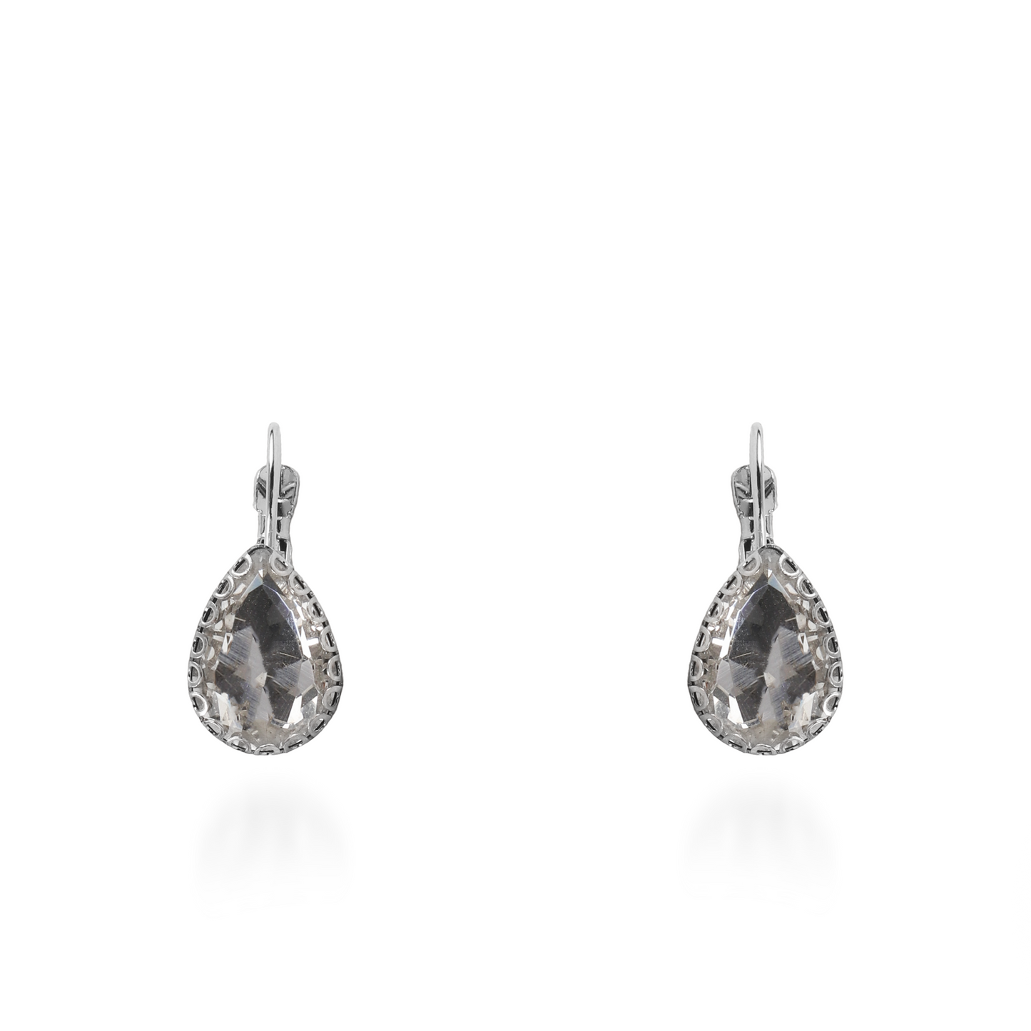 Σκουλαρίκια κρεμαστά με ζιργκόν Mar and Mar Lymra (Silver)