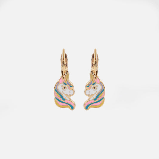 Παιδικά σκουλαρίκια κρεμαστά Μονόκερως Mar and Mar Unicorn Kids από ανοξείδωτο ατσάλι