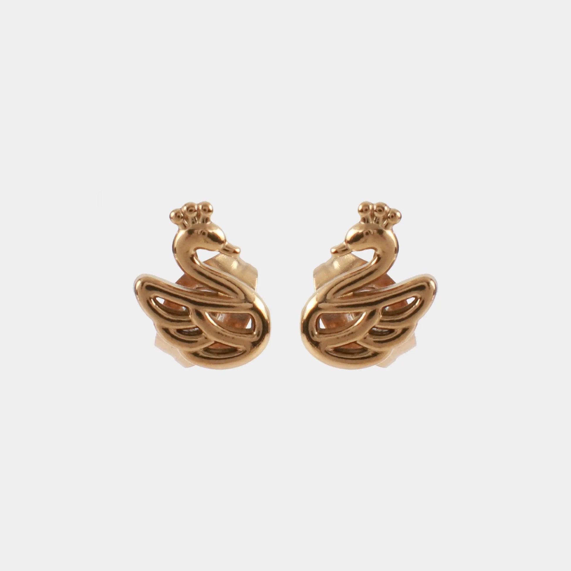 Παιδικά σκουλαρίκια καρφωτά κύκνος Mar & Mar Swan Kids από ανοξείδωτο ατσάλι
