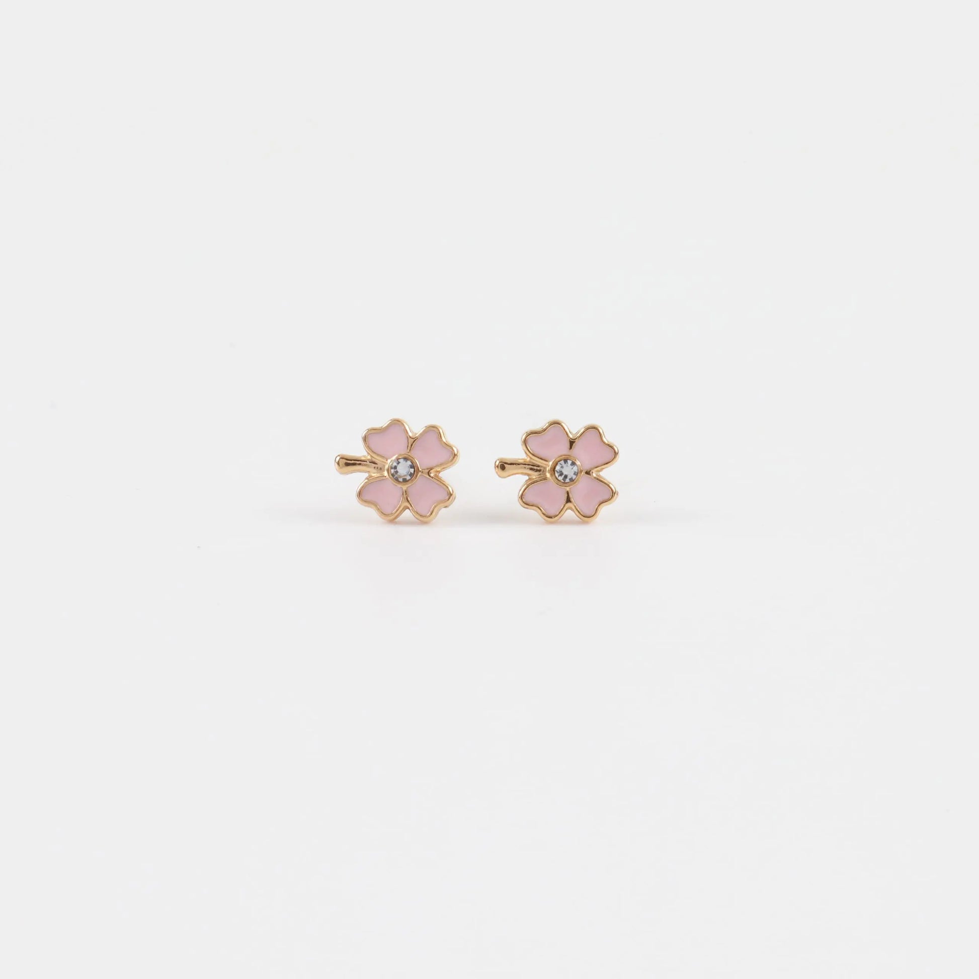 Παιδικά σκουλαρίκια καρφωτά με ζιργκόν Mar & Mar Lucky Clover Kids από ανοξείδωτο ατσάλι