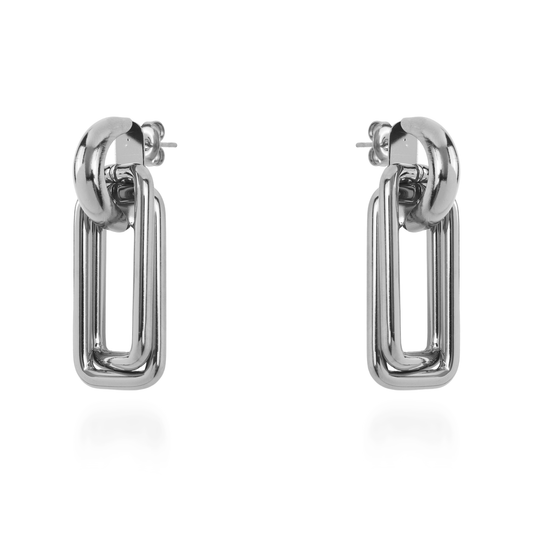 Σκουλαρίκια κρεμαστά Mar and Mar Calisty (Silver) από ανοξείδωτο ατσάλι