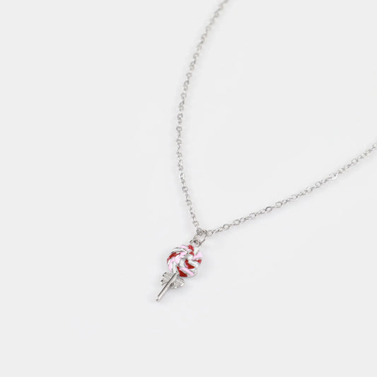 Παιδικό κολιέ με γλειφιτζούρι Mar and Mar Lollipop Kids (Silver) από ανοξείδωτο ατσάλι