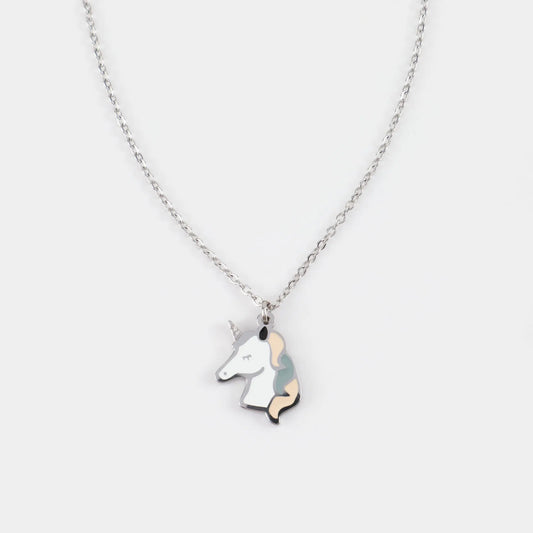 Παιδικό κολιέ Μονόκερως Mar and Mar Unicorn Kids (Silver) από ανοξείδωτο ατσάλι
