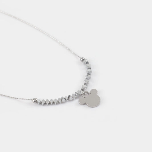 Παιδικό κολιέ Μίκυ Μάους Mar and Mar Mickey Mouse Beads Kids (Silver) από ανοξείδωτο ατσάλι