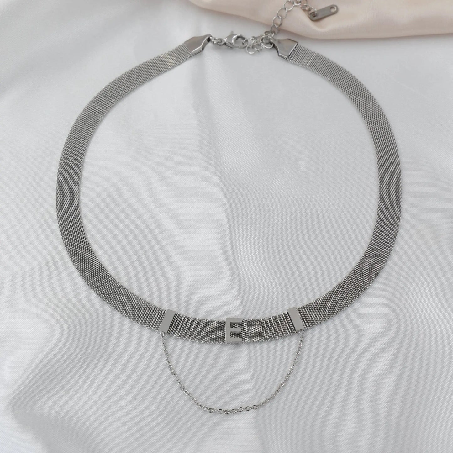 Κολιέ choker μονόγραμμα Mar & Mar Monogram Choker από ανοξείδωτο ατσάλι