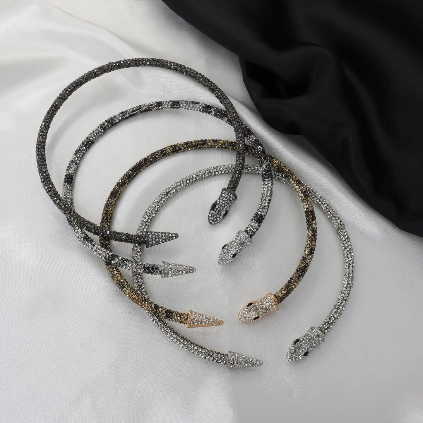 Κολιέ choker φίδι με πέτρες ζιργκόν Snake Sparkle