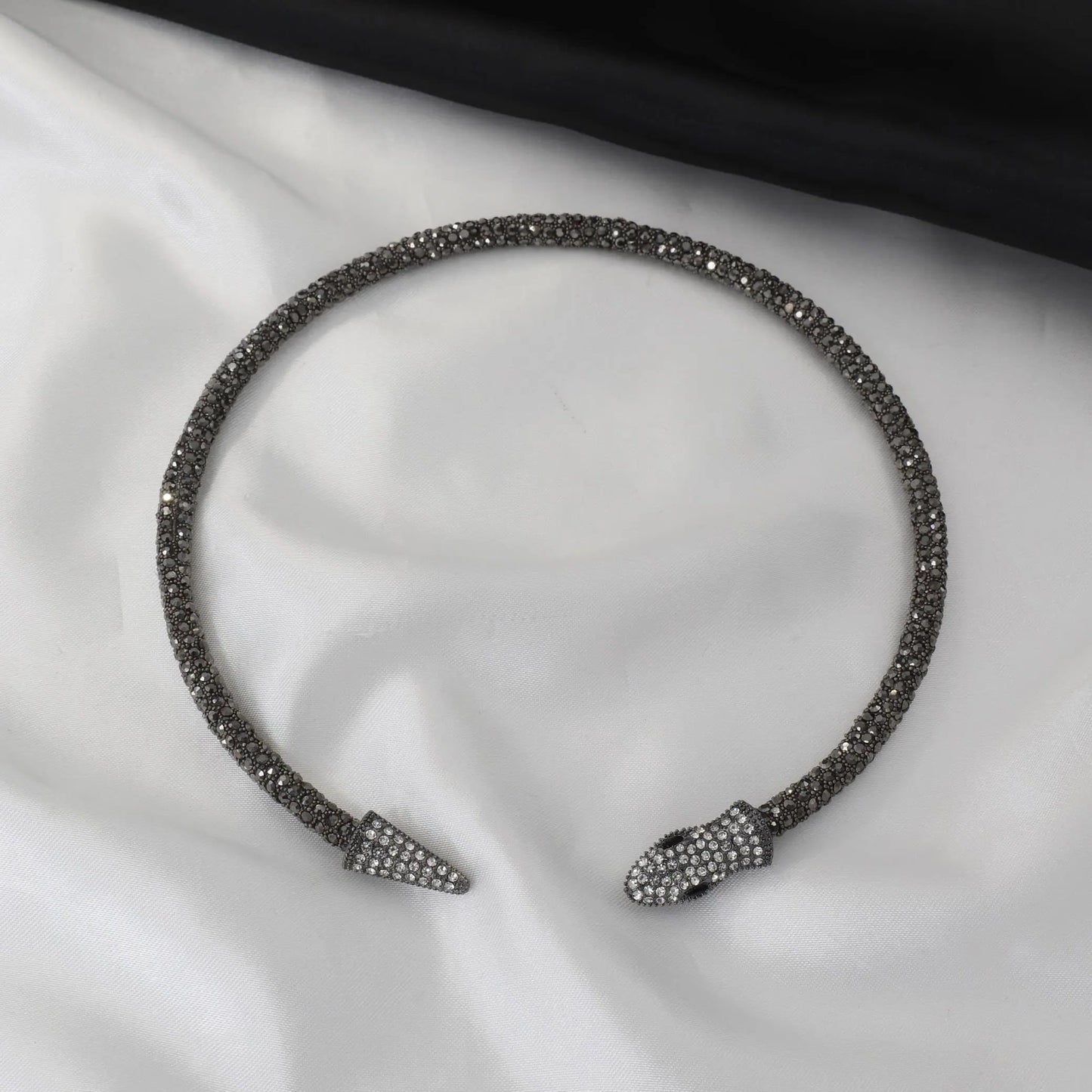 Κολιέ choker φίδι με πέτρες ζιργκόν Snake Sparkle