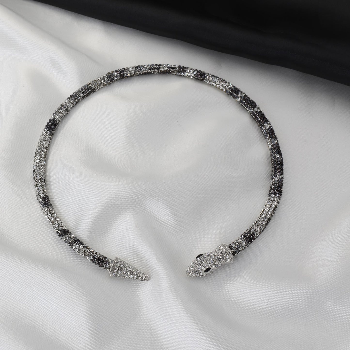Κολιέ choker φίδι με πέτρες ζιργκόν Snake Sparkle