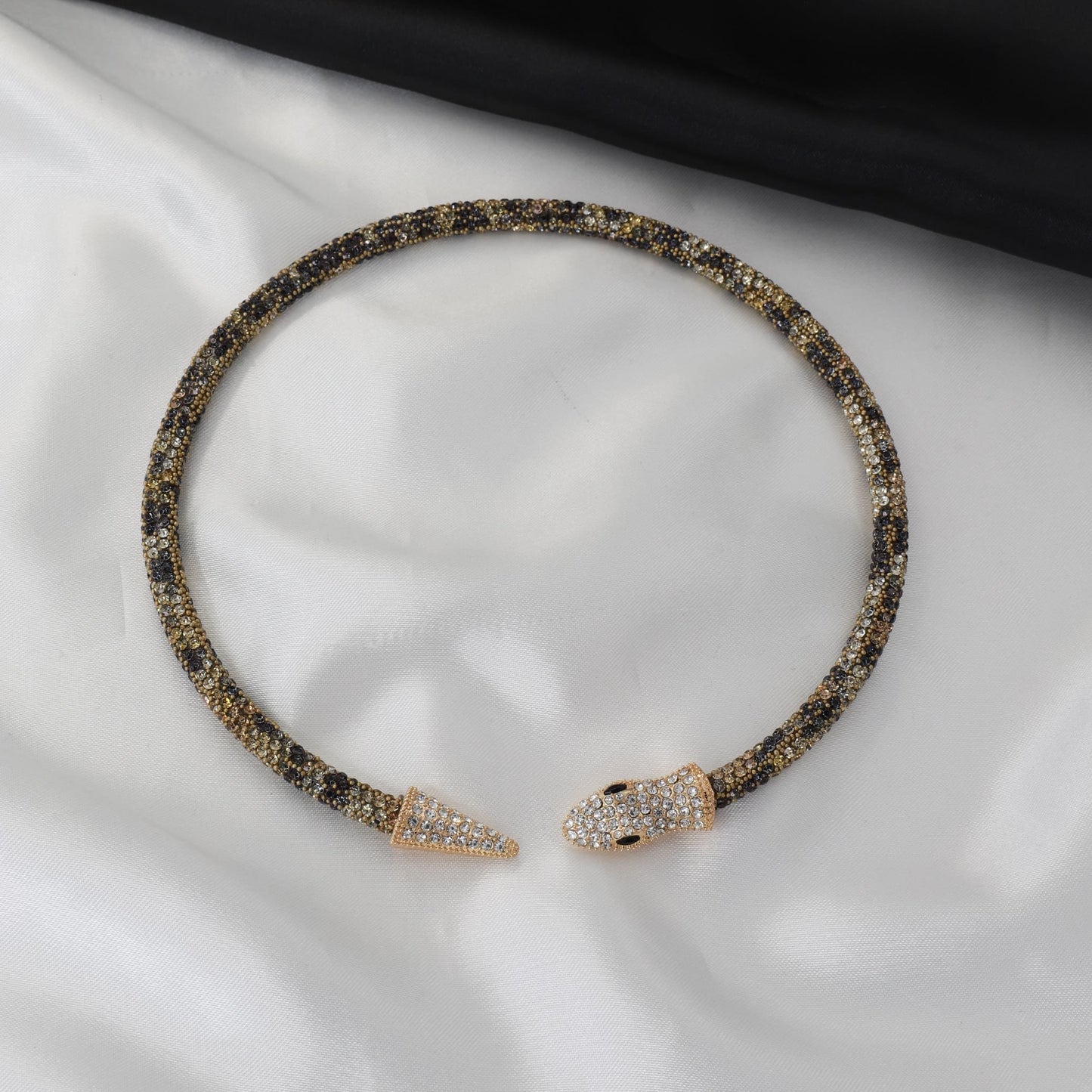 Κολιέ choker φίδι με πέτρες ζιργκόν Snake Sparkle