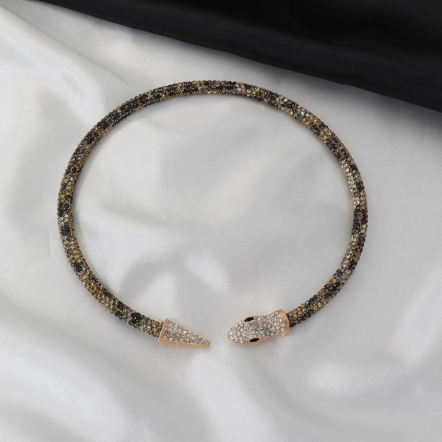 Κολιέ choker φίδι με πέτρες ζιργκόν Snake Sparkle