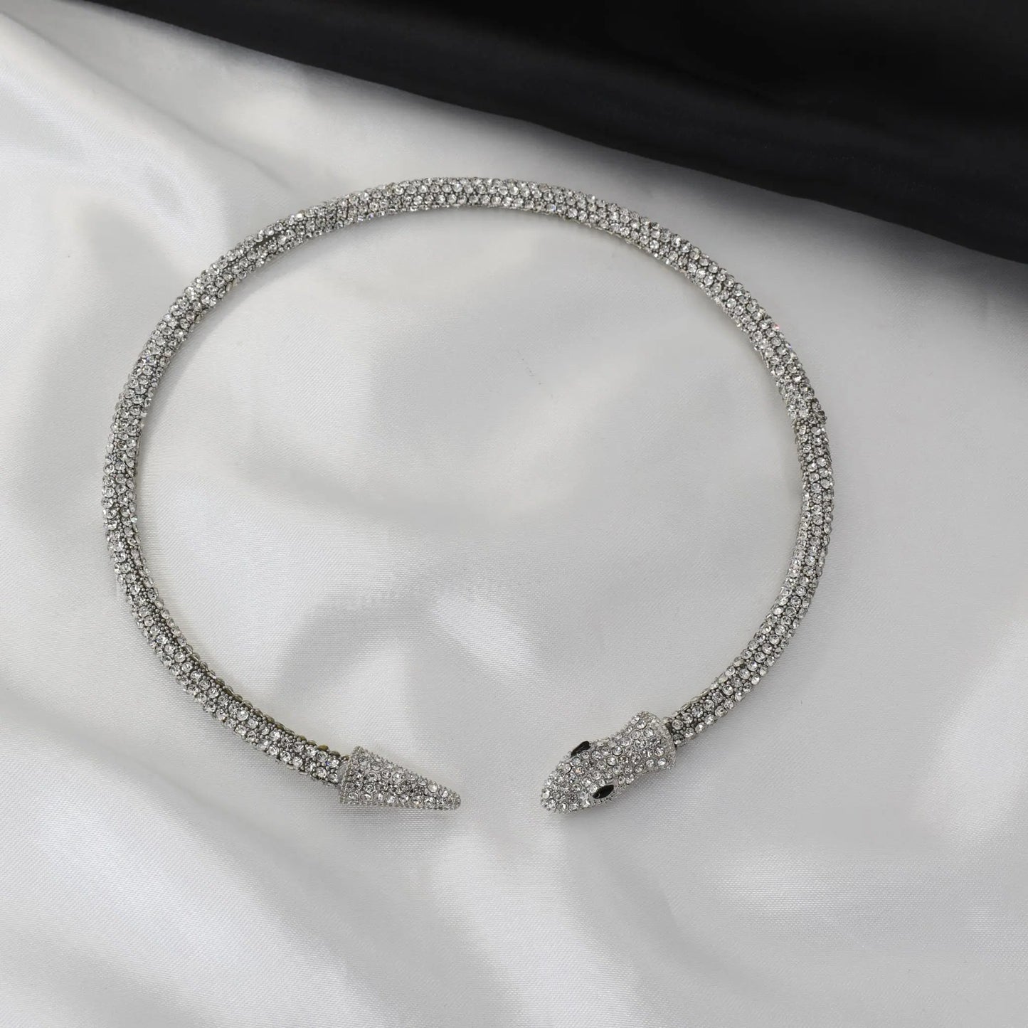 Κολιέ choker φίδι με πέτρες ζιργκόν Snake Sparkle
