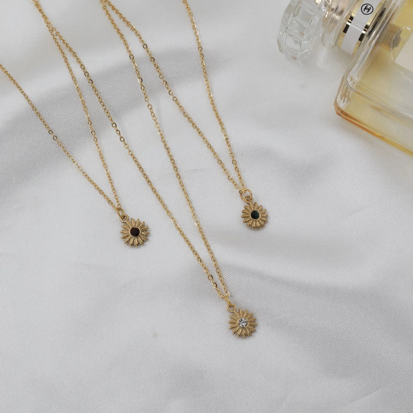 Κολιέ με πέτρα Zircon Mar & Mar Daisy από ανοξείδωτο ατσάλι