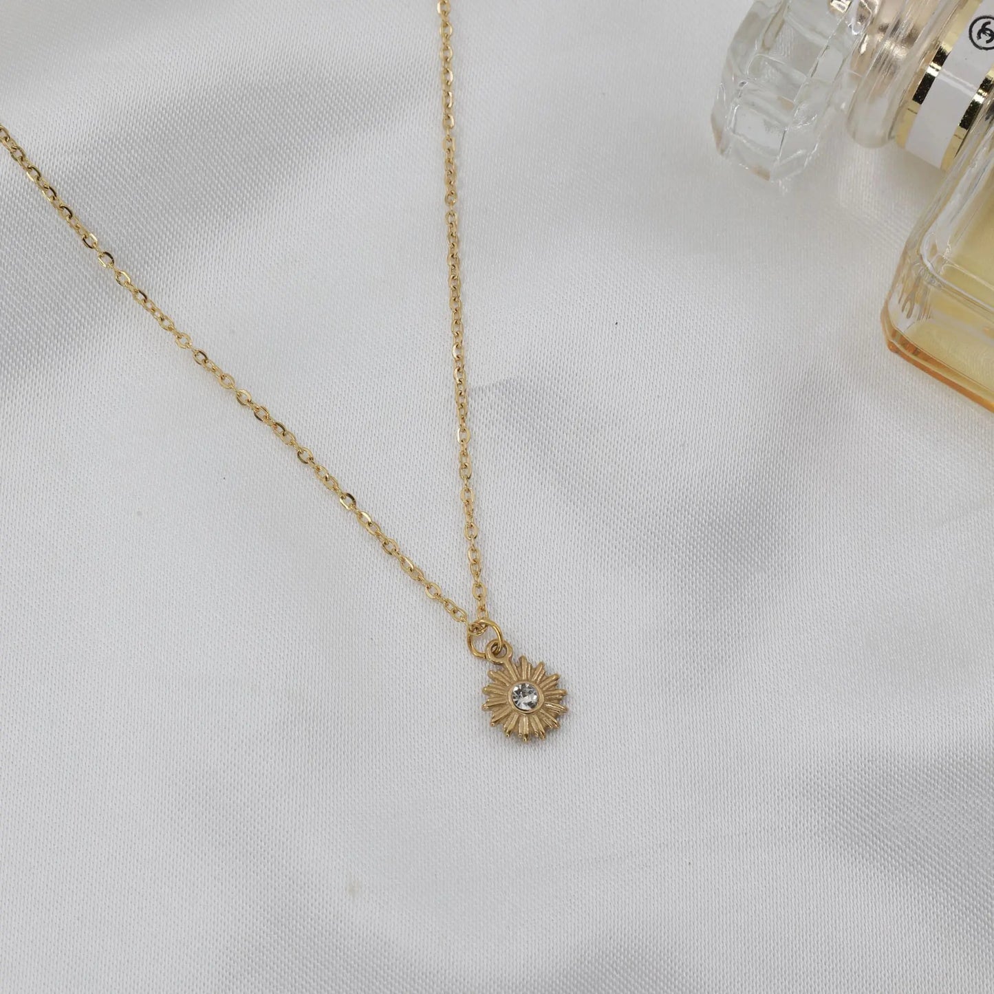 Κολιέ με πέτρα Zircon Mar & Mar Daisy από ανοξείδωτο ατσάλι