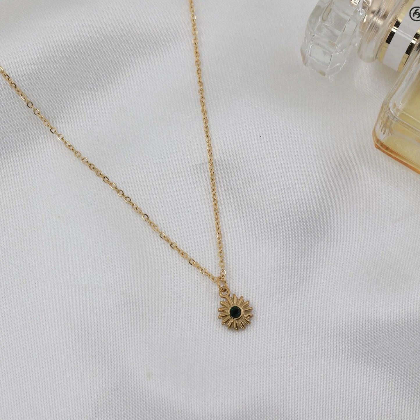 Κολιέ με πέτρα Zircon Mar & Mar Daisy από ανοξείδωτο ατσάλι