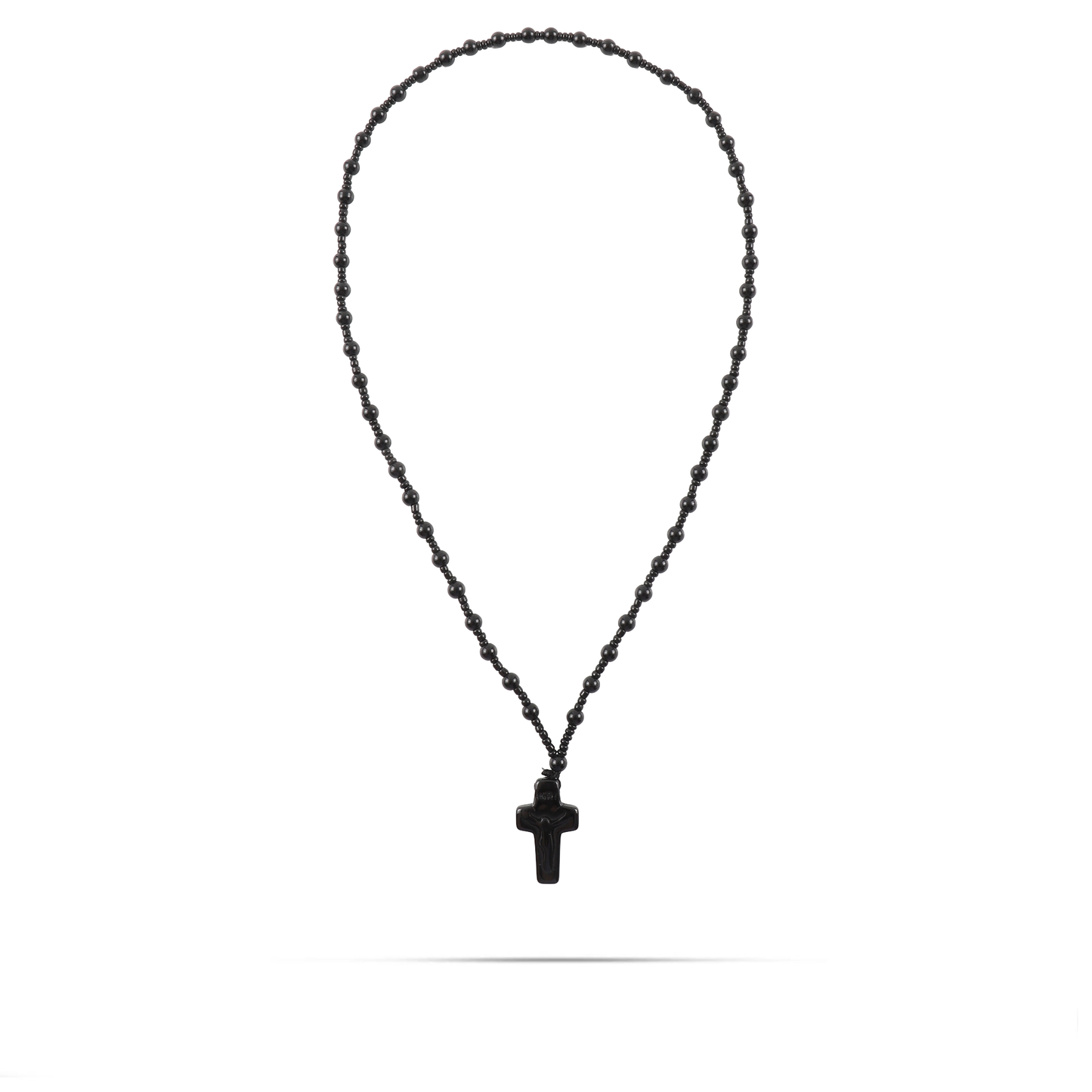 Ανδρικό κολιέ με σταυρό και χάντρες Mar and Mar Beaded Cross