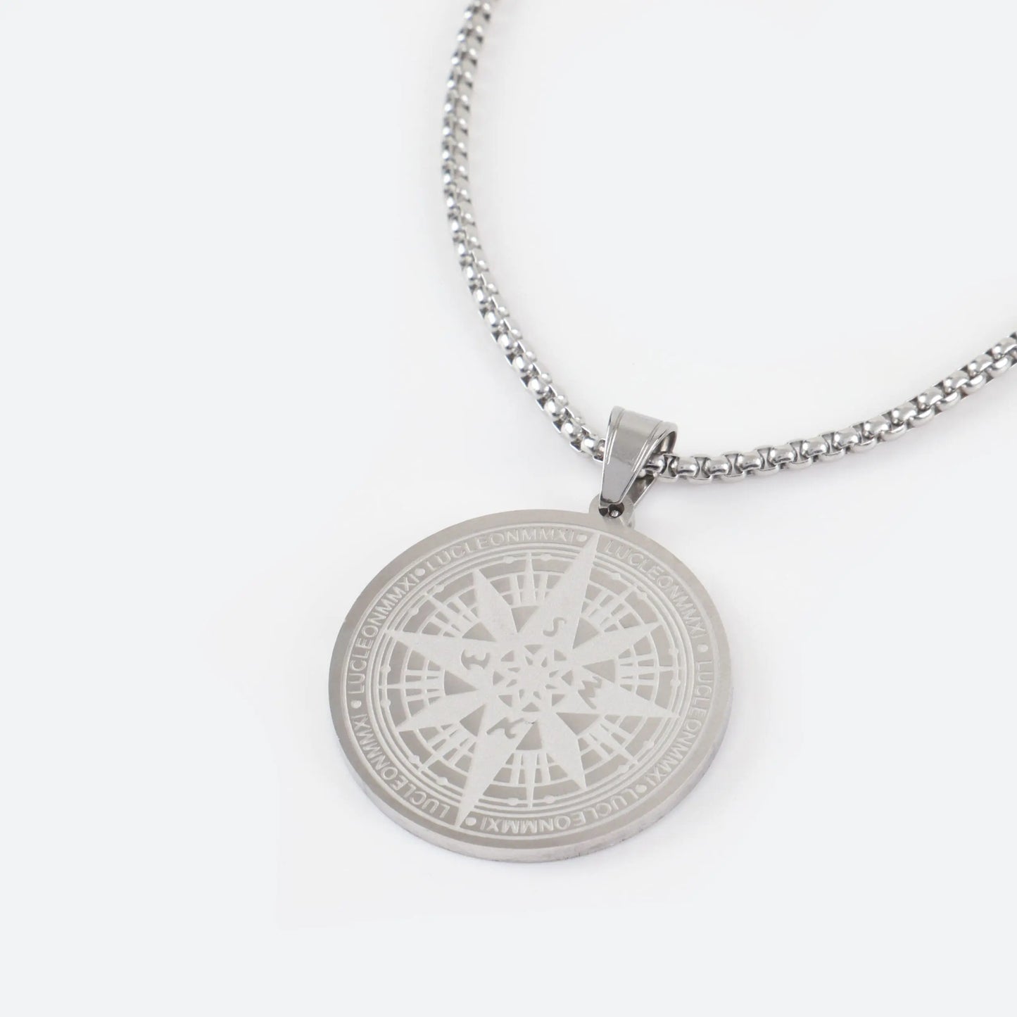 Ανδρικό κολιέ με σχέδιο πυξίδα Mar & Mar Vintage Compass από ανοξείδωτο ατσάλι