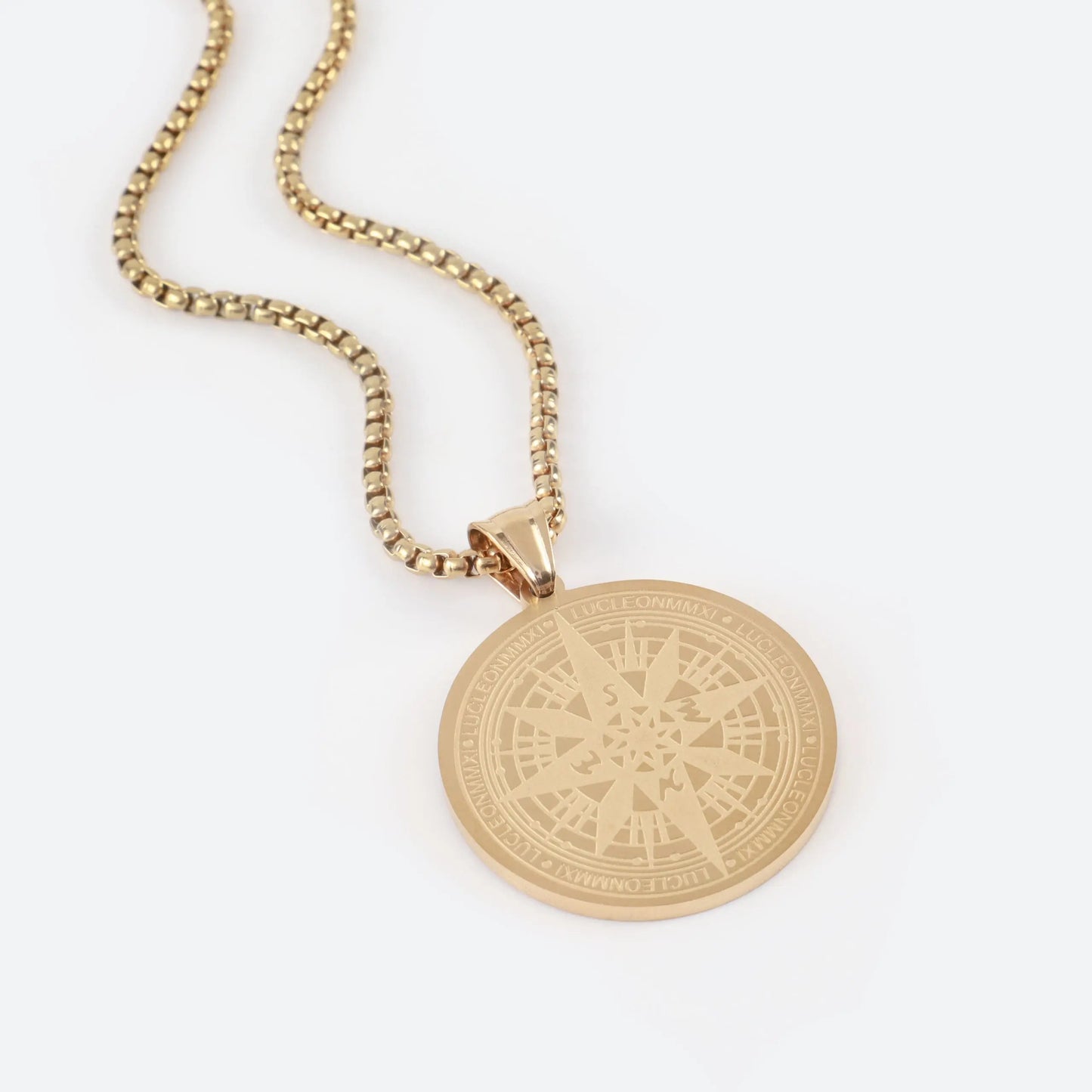 Ανδρικό κολιέ με σχέδιο πυξίδα Mar & Mar Vintage Compass από ανοξείδωτο ατσάλι
