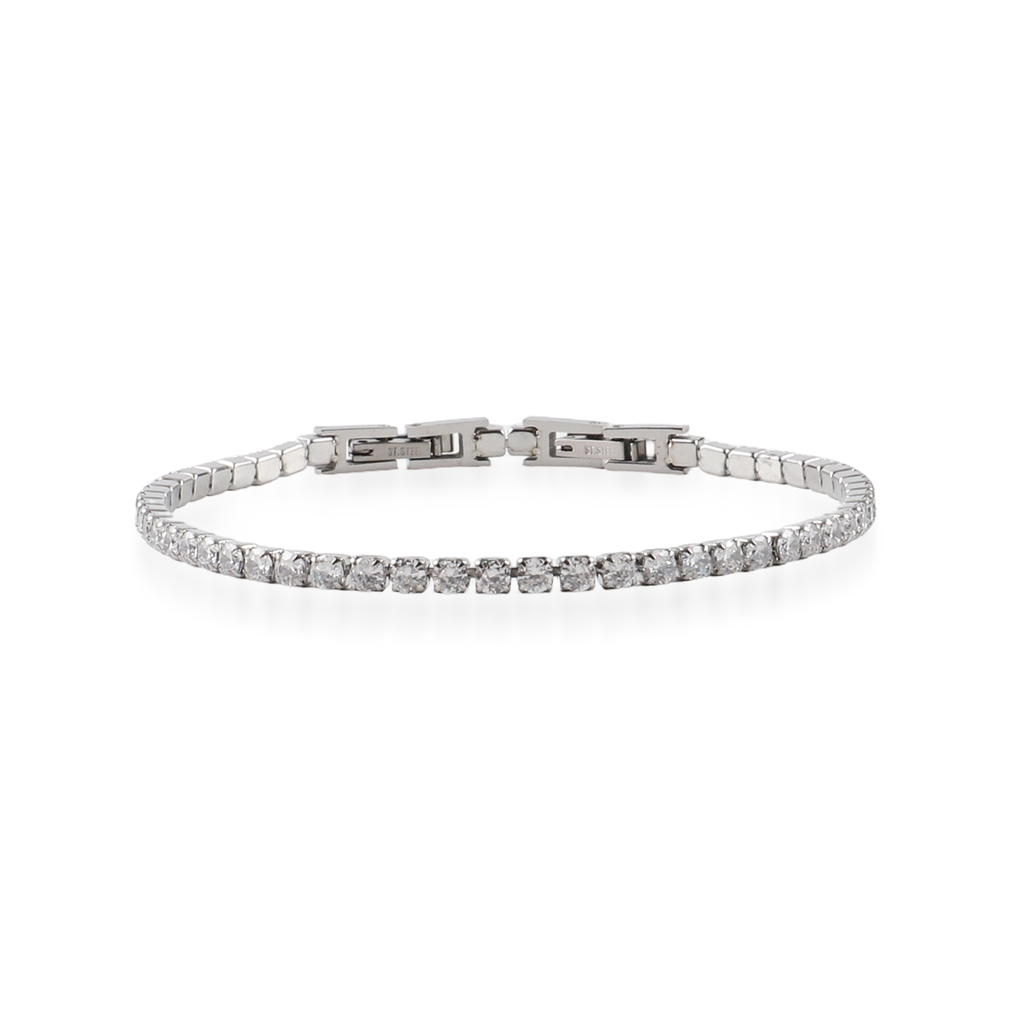Αλυσίδα χεριού tennis με ζιργκόν Mar and Mar Clutch iii Silver από ανοξείδωτο ατσάλι