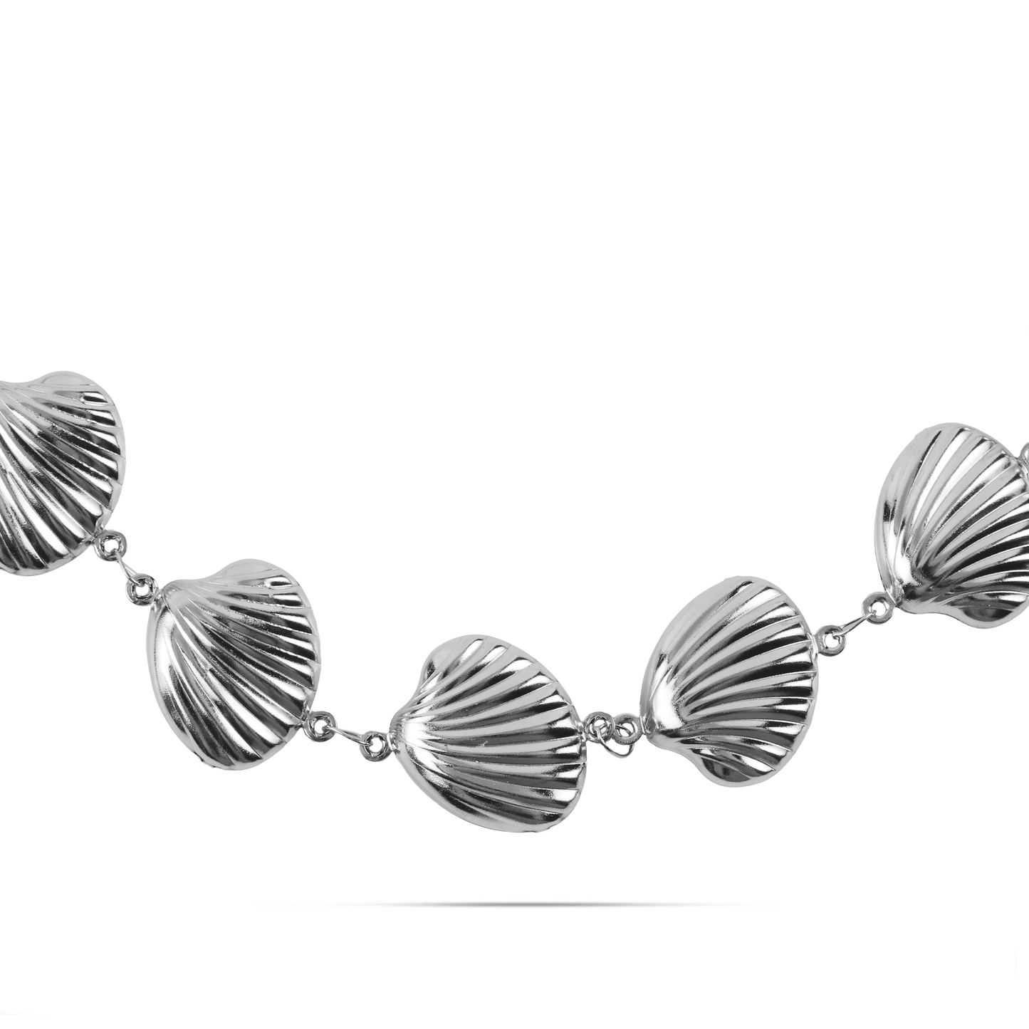 Κολιέ αλυσίδα λαιμού Mar and Mar Seashell II Silver από ανοξείδωτο ατσάλι
