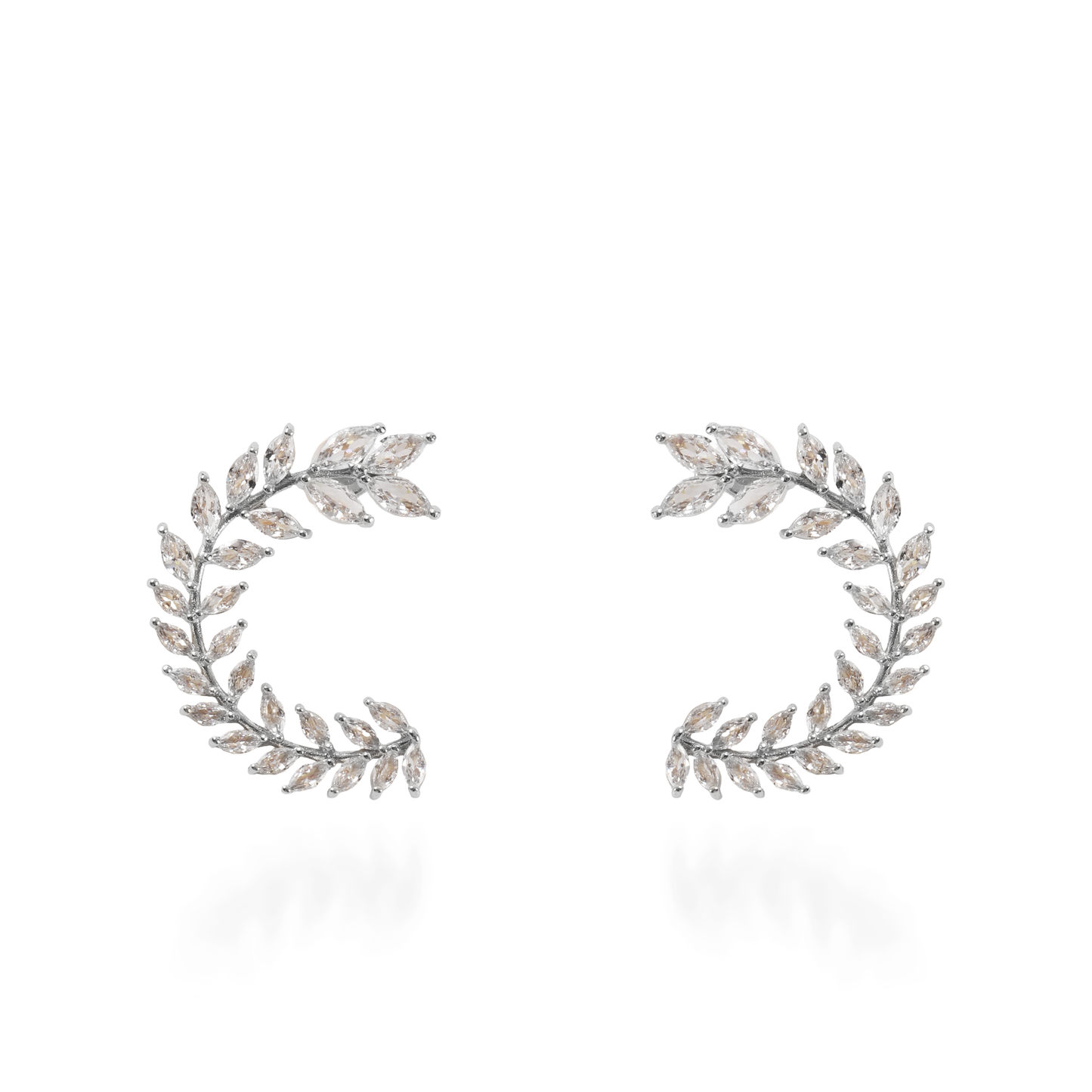 Σκουλαρίκια καρφωτά με ζιργκόν Mar and Mar Kailoa Silver