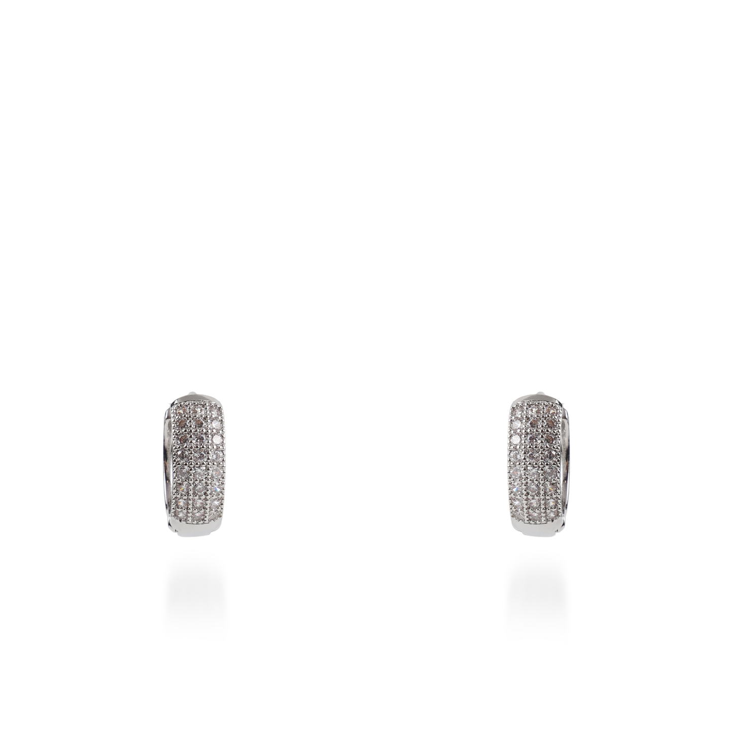 Σκουλαρίκια κρίκοι με ζιργκόν Mar and Mar Veloura (1,3 cm)