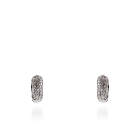 Σκουλαρίκια κρίκοι με ζιργκόν Mar and Mar Veloura (1,3 cm)