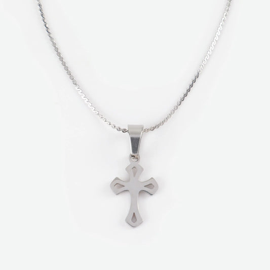 Κολιέ με σταυρό Mar and Mar Yasir Cross (Silver) από ανοξείδωτο ατσάλι