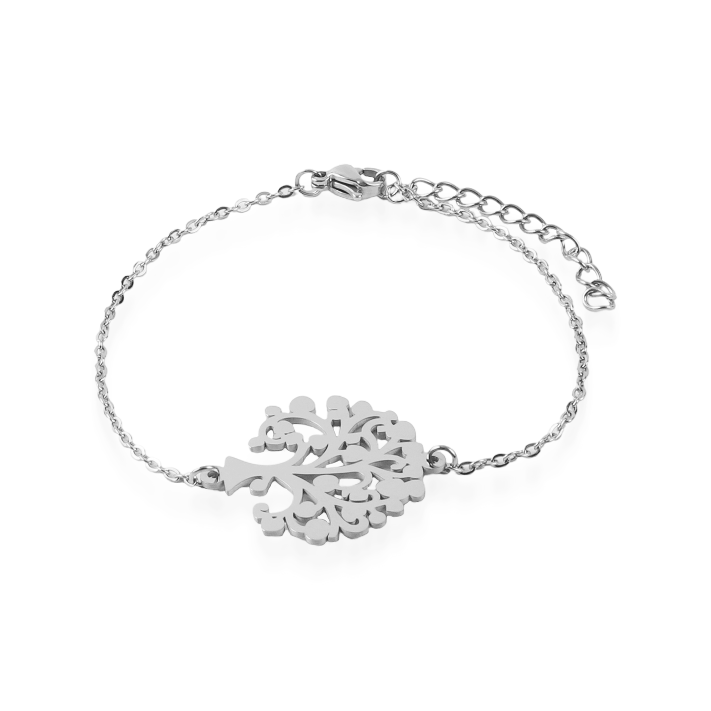 Βραχιόλι δέντρο της ζωής Mar and Mar Tree of Life II (Silver) από ανοξείδωτο ατσάλι