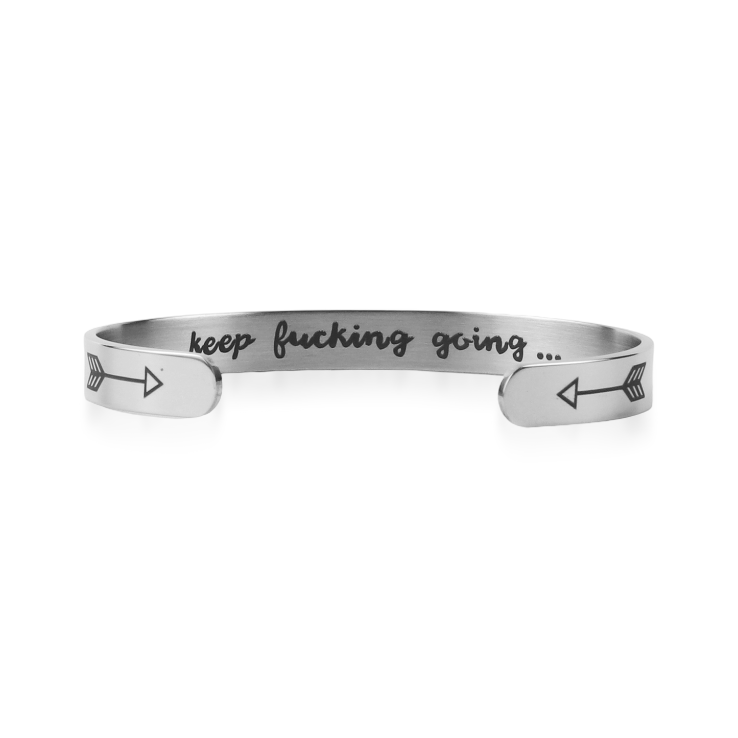 Bραχιόλι χειροπέδα Mar and Mar Quote Cuff από ανοξείδωτο ατσάλι