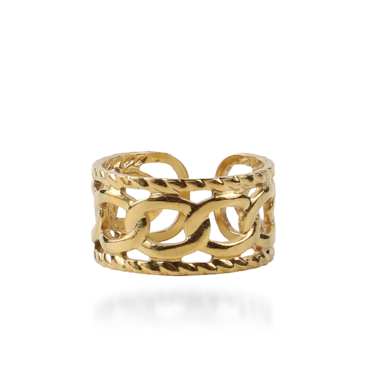 Γυναικείο δαχτυλίδι σε σχήμα αλυσίδας Mar and Mar Chain III από ανοξείδωτο ατσάλι