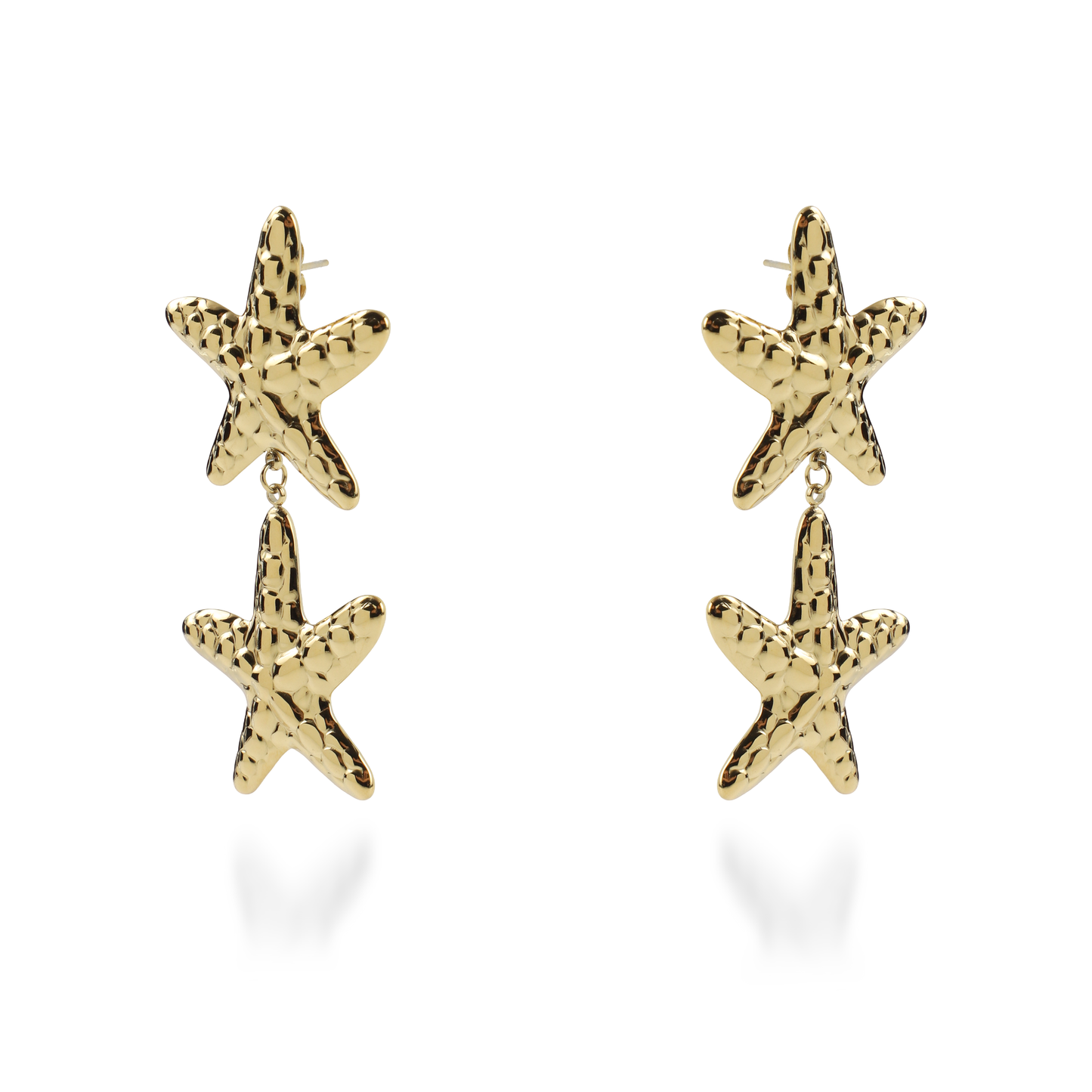 Σκουλαρίκια κρεμαστά αστερίες Mar and Mar Felicity ii από ανοξείδωτο ατσάλι