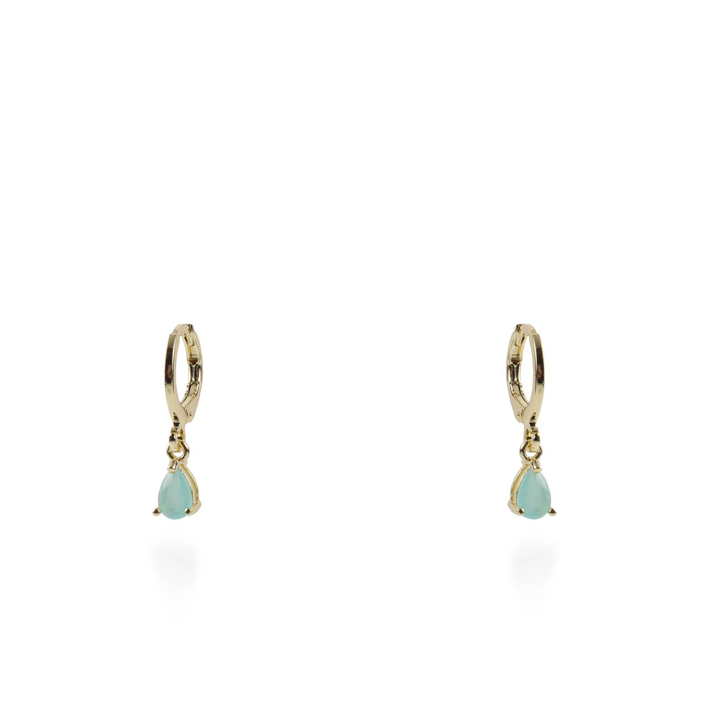 Σκουλαρίκια κρεμαστά με πέτρες ζιργκόν Mar and Mar Quilly (Turquoise)