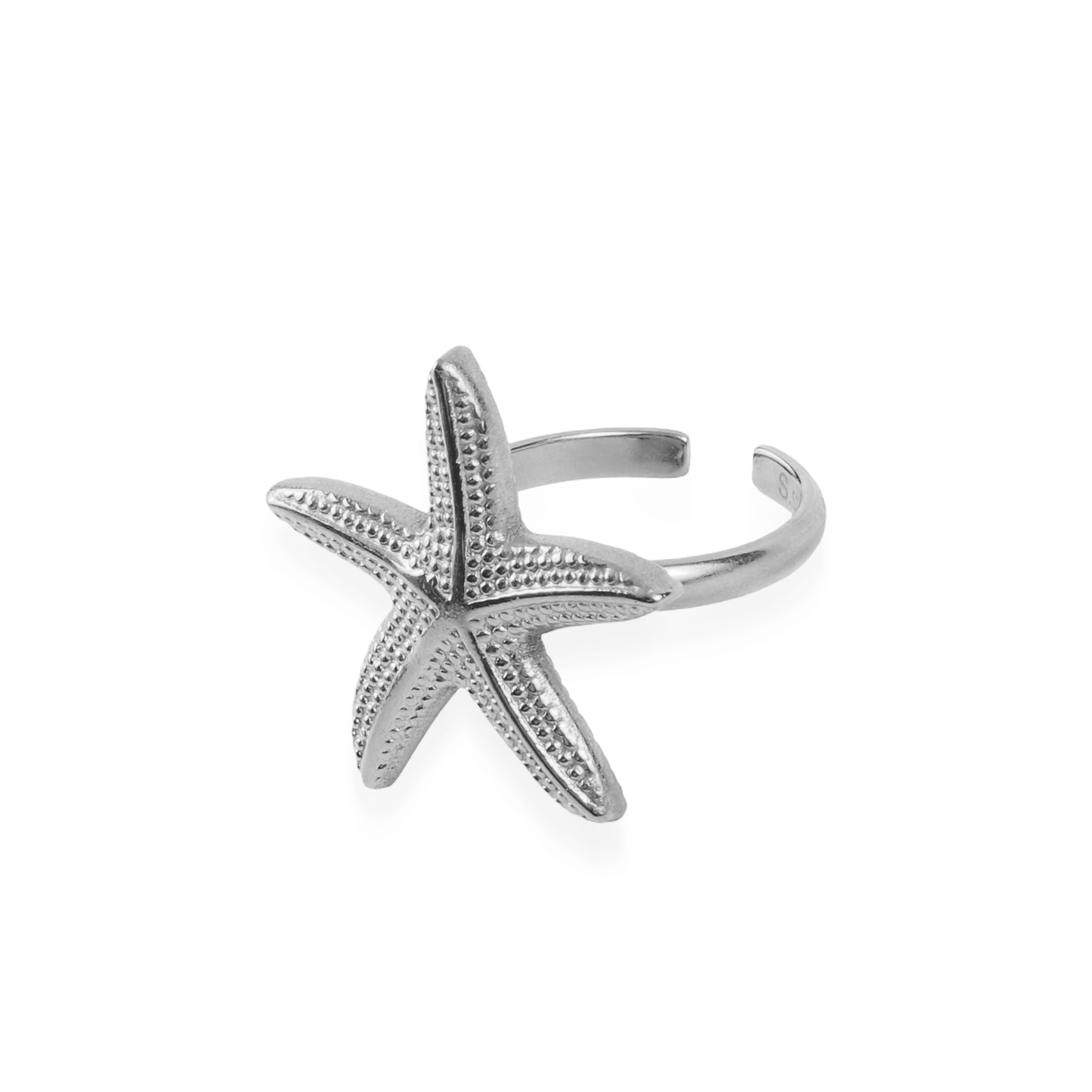 Γυναικείο δαχτυλίδι Mar and Mar Starfish Silver από ανοξείδωτο ατσάλι
