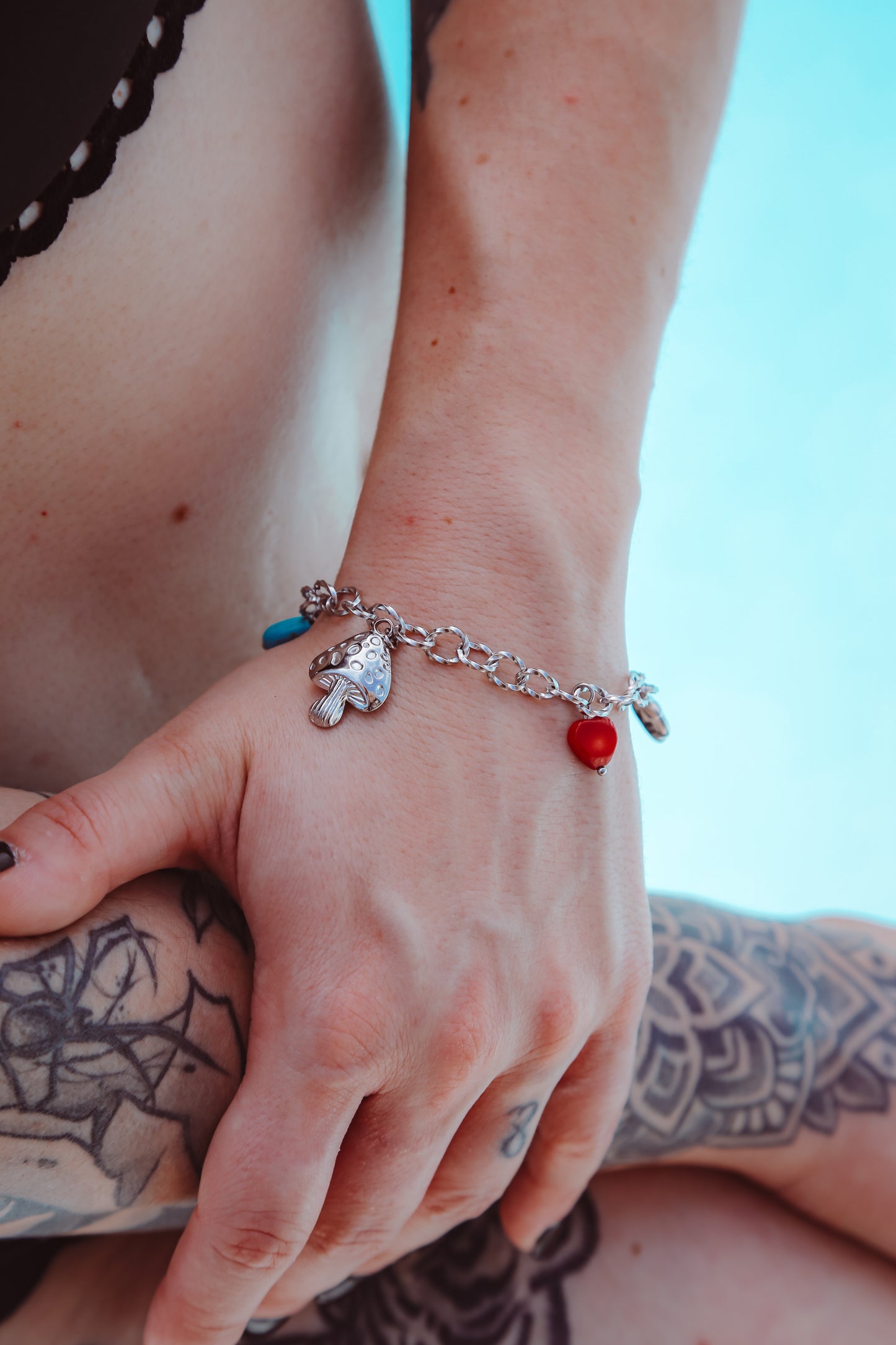Χειροποίητο βραχιόλι με charms Mar and Mar Neva Silver από ανοξείδωτο ατσάλι