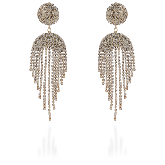 Σκουλαρίκια κρεμαστά με πέτρες ζιργκόν Enidy