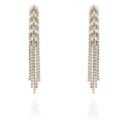 Σκουλαρίκια κρεμαστά με πέτρες ζιργκόν Ethalia II