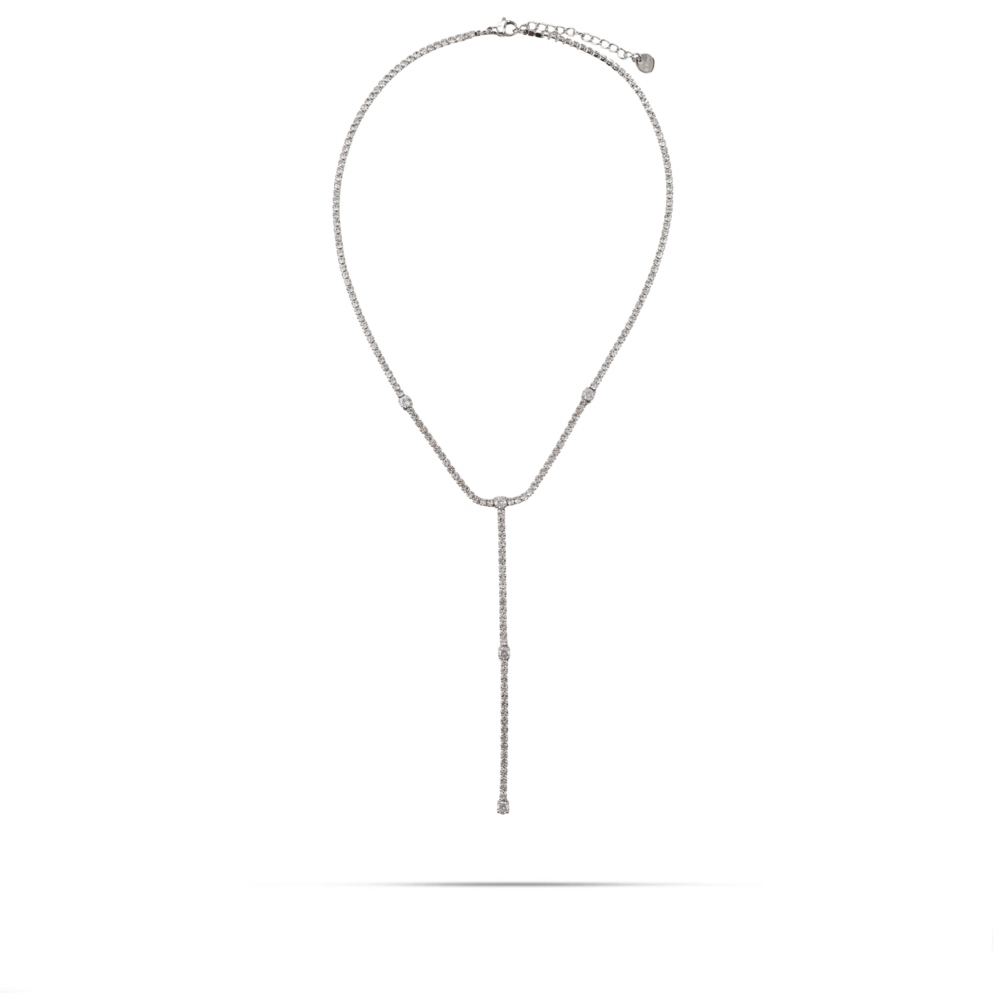 Κολιέ tennis με ζιργκόν Mar and Mar Tennis Tie (White) από ανοξείδωτο ατσάλι