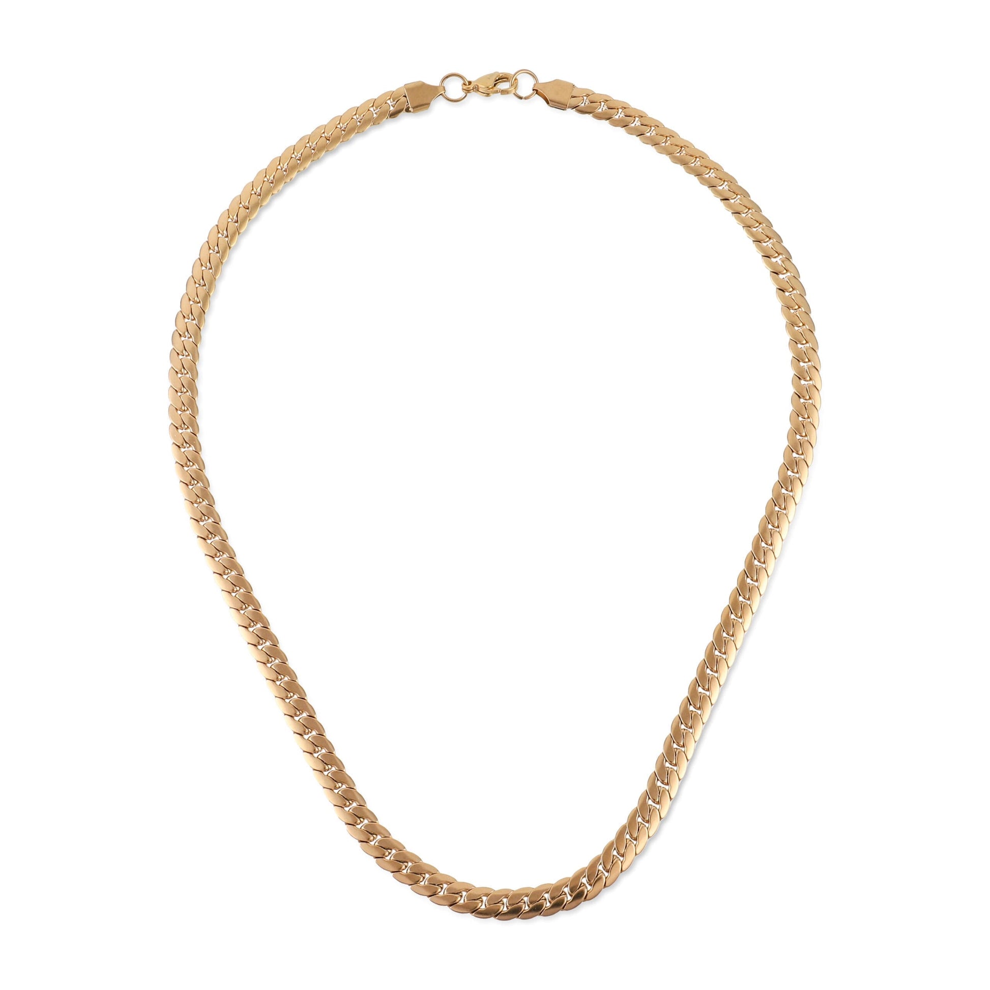 Αλυσίδα λαιμού Mar & Mar Flat (Jocasta-Gold) από ανοξείδωτο ατσάλι