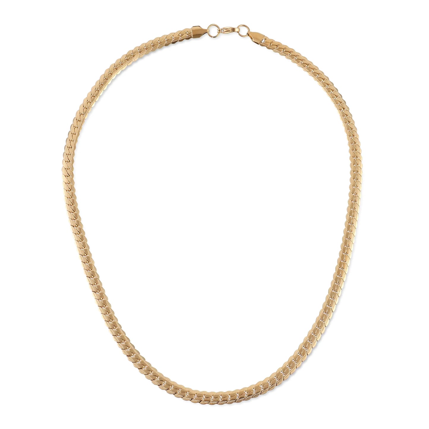 Αλυσίδα λαιμού Mar &amp; Mar Flat (Jocasta II-Gold) από ανοξείδωτο ατσάλι