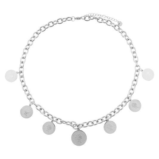 Κολιέ με φλουριά Mar and Mar Elizabeth από ανοξείδωτο ατσάλι