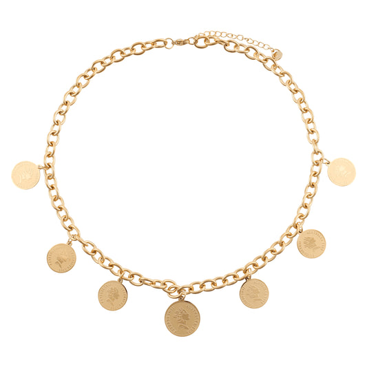 Κολιέ με φλουριά Mar and Mar Elizabeth από ανοξείδωτο ατσάλι